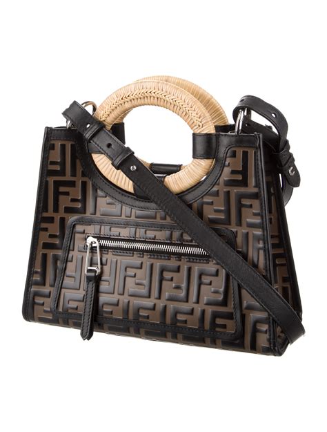 fendi small zucca shopping tote|fendi zucca shopper.